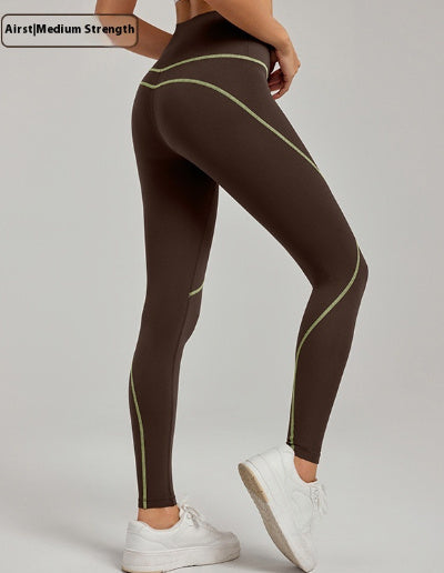 Line Contrast Color Yoga Pants