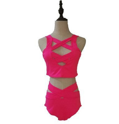 Cross Bikini High Waist Swimsuit