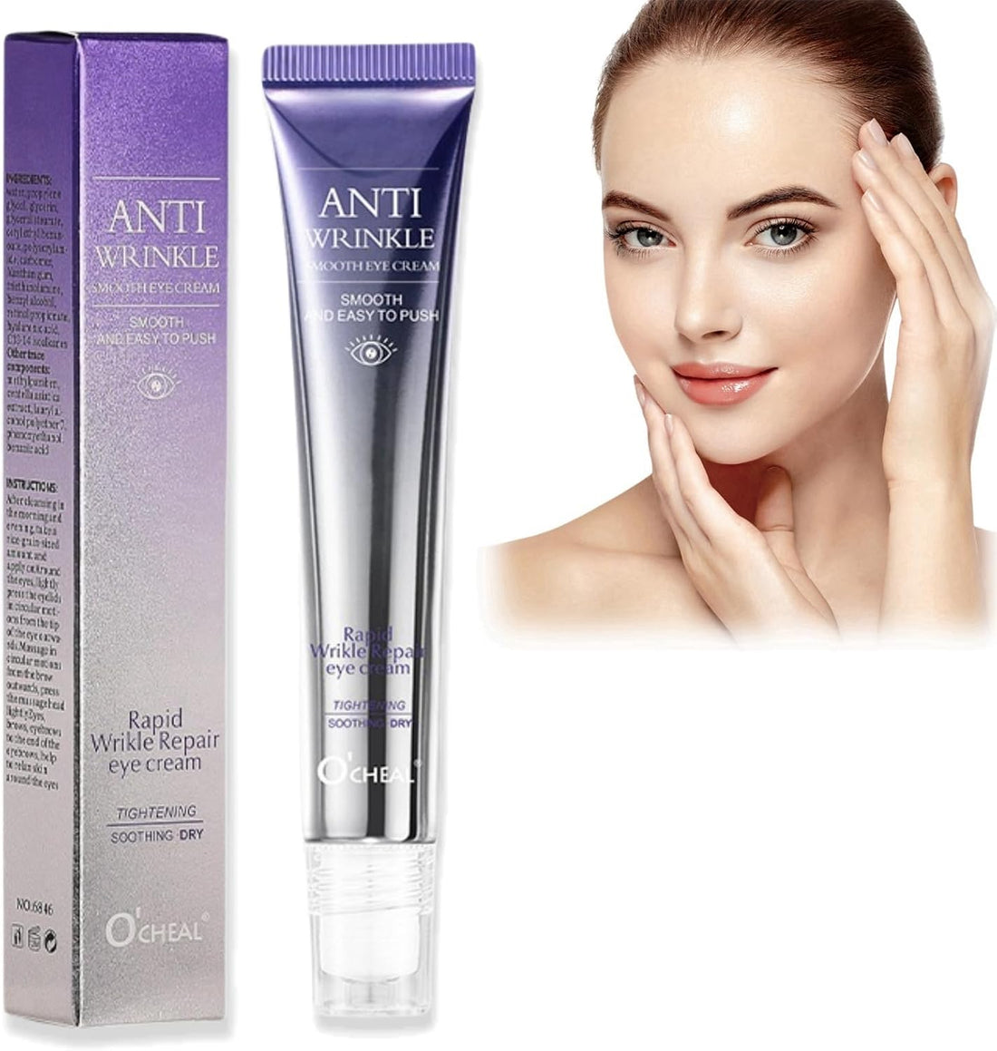 Retinol Eye Cream,Eye Cream for Dark Circles and Puffy Eyes,Anti-Age Eye Cream,Eye Cream for Wrinkles with Hyaluronic Acid and Caffeine,Anti-Wrinkle Eye Cream,Instant Wrinkle Remover for Men and Women
