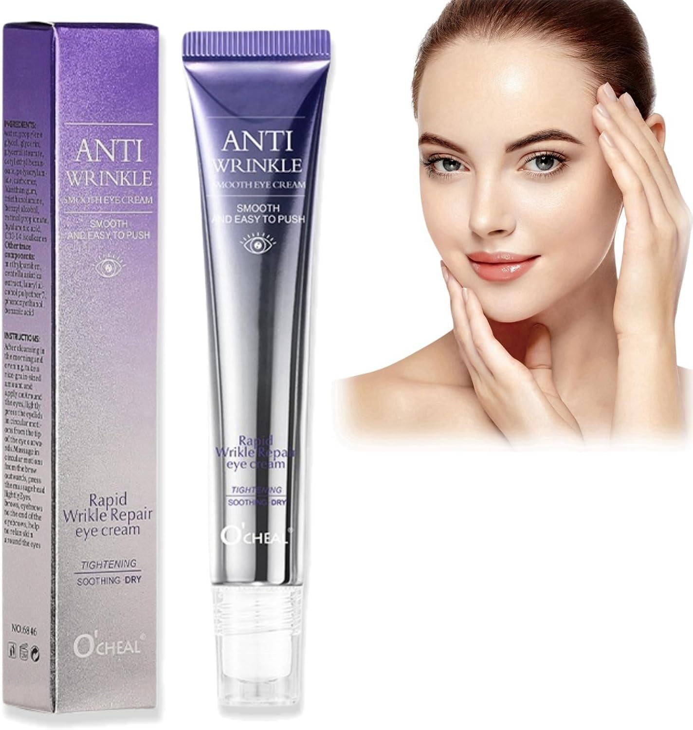 Retinol Eye Cream,Eye Cream for Dark Circles and Puffy Eyes,Anti-Age Eye Cream,Eye Cream for Wrinkles with Hyaluronic Acid and Caffeine,Anti-Wrinkle Eye Cream,Instant Wrinkle Remover for Men and Women
