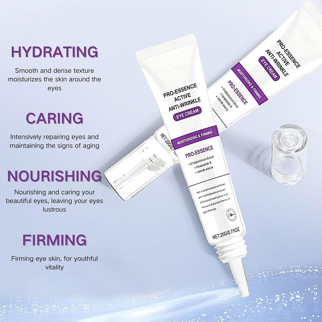 Eye Cream anti Aging, Eye Tightening Cream Instant, Moisturizing under Eye Cream with Centella and Hexapeptide, Eye Tightening Cream, Hydrating Brightening anti Aging Eye Bags Remover Wrinkle Filler