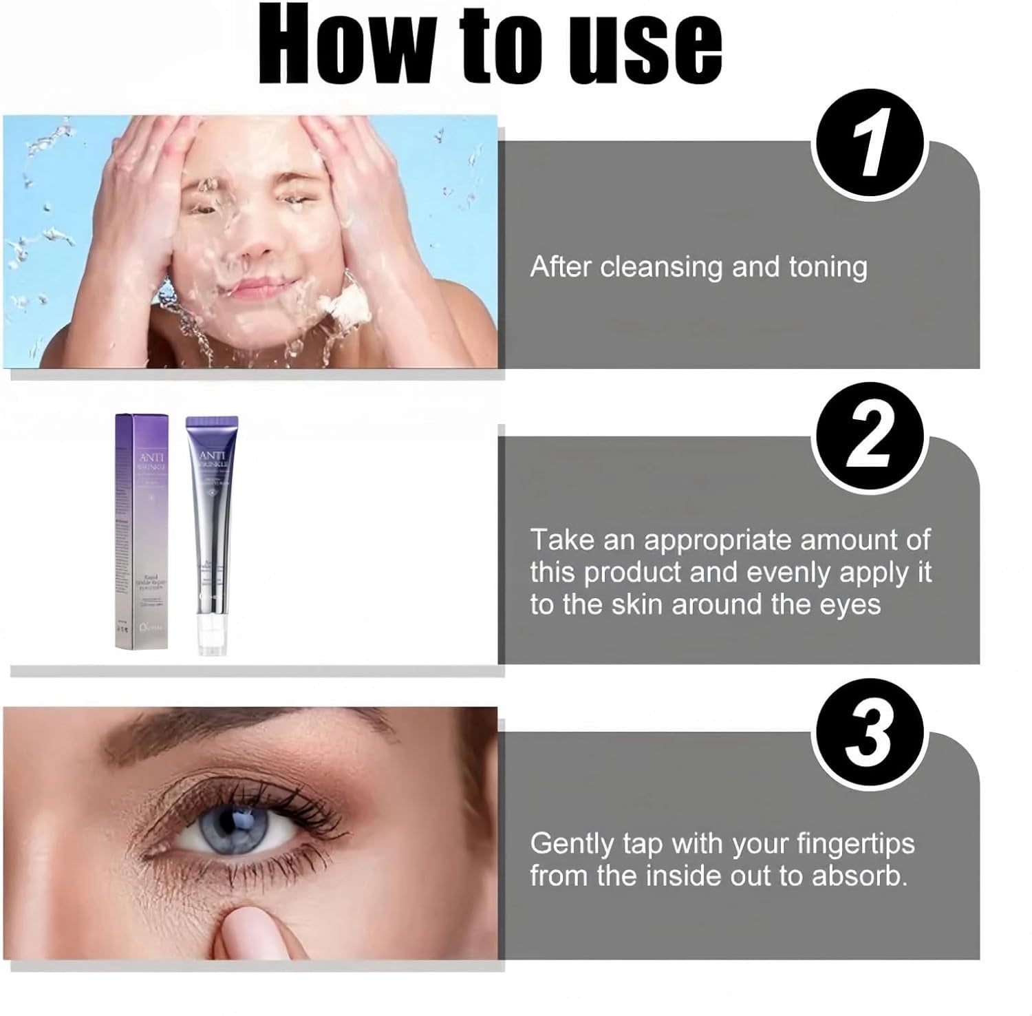 Retinol Eye Cream,Eye Cream for Dark Circles and Puffy Eyes,Anti-Age Eye Cream,Eye Cream for Wrinkles with Hyaluronic Acid and Caffeine,Anti-Wrinkle Eye Cream,Instant Wrinkle Remover for Men and Women