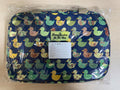Women's Portable Toiletry Bag - Large Leakproof Cosmetic Organizer in Navy Rose Floral Design