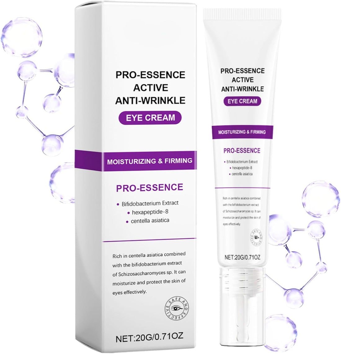 Eye Cream anti Aging, Eye Tightening Cream Instant, Moisturizing under Eye Cream with Centella and Hexapeptide, Eye Tightening Cream, Hydrating Brightening anti Aging Eye Bags Remover Wrinkle Filler