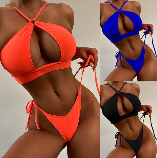 Solid  String Women's Swimsuit