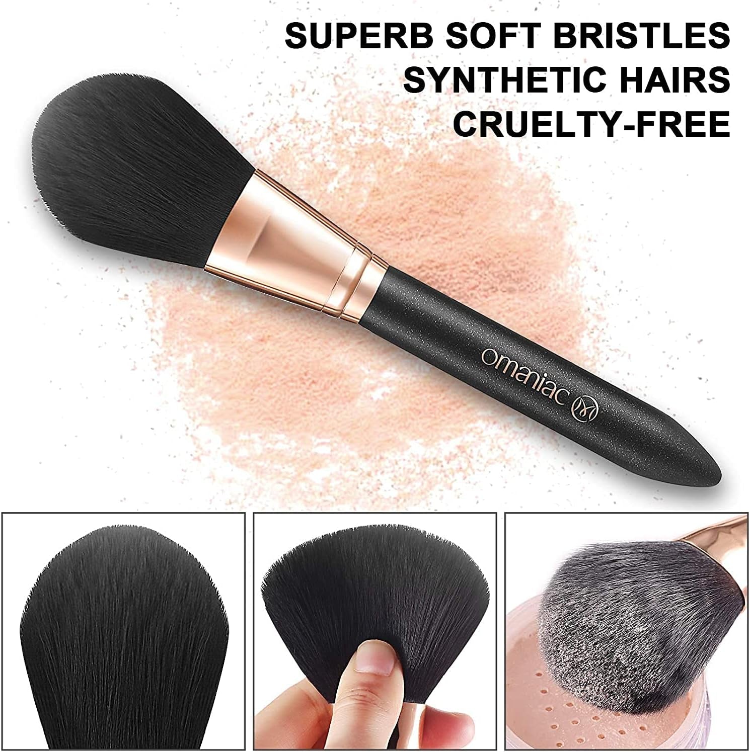 Professional 12-Piece Makeup Brush Set with Pearl Finish Handles, Ergonomic Design, and Travel Case