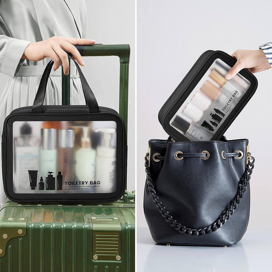 Toiletry Bag  3 PCS - Clear Travel Toiletries Bag